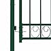 vidaXL Fence Gate with Arched Top Steel 39.4x49.2 Green