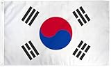 South Korea Flag - Beautiful Double-Stitched - 100% Polyester w/Brass Grommets 3' x 5'