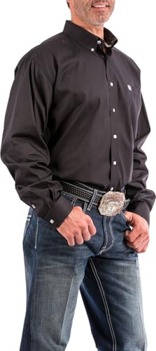 Cinch Men's Classic Fit Long Sleeve Button One Open Pocket Solid Basic4