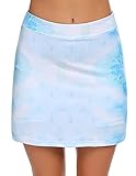 Ekouaer Workout Skirts for Women 2 Layer Tennis Skirt with Underneath Shorts Running Golf Tennis Sports Dresses with Pockets