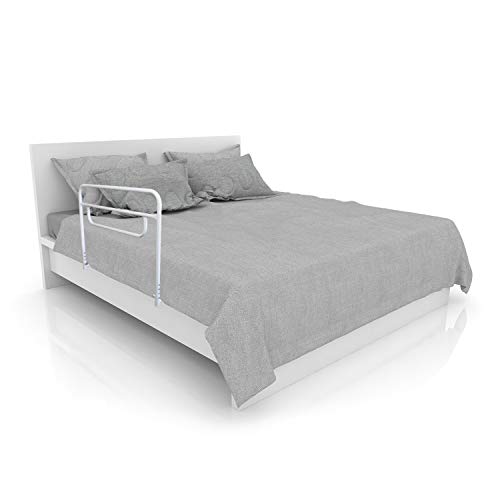 Rms Single Hand Bed Rail - Adjustable Height Bed Assist Rail - Bedside Safety & Stability Grab Bar For Individual With Disability - Fits King, Queen, Full & Twin Beds (Single Hand Rail) #TOP7