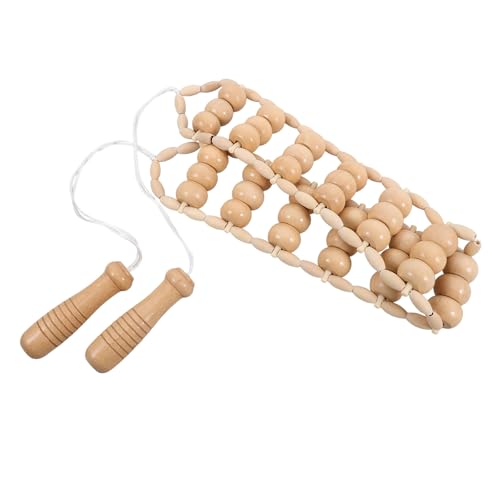 Abaodam Rodillo de Masaje Manual de Madera Mango Grande Ergonómico Herramienta de Masaje Muscular para Espalda Dispositivo de Terapia para Uso Doméstico y Bienestar Físico
