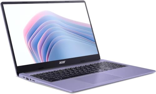 Image of Acer 2026 15 inch FHD IPS Chromebook, Intel Celeron Processor Up to 2.78GHz, 4GB DDR5, 64GB Storage, Ultra-Fast WiFi 6, Chrome OS, Dale Purple, Renewed