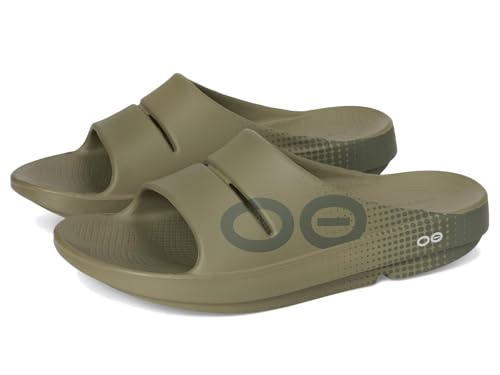 Image of OOFOS Unisex Ooahh Sport Slide Sandal, Foliage, 3 US Men