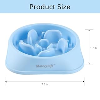 MateeyLife Slow Feeder Dog Bowls 2PCS, Anti-Choking Puzzle Dog Food Bowls, Anti-Slip Interactive Feeding Slow Down Eating, Bloat Stop Maze Dishes for Medium Breeds