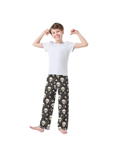 ZZKKO Halloween Skull Star Boys Pants for Kids Jogger Pants with Pockets S3