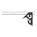 Starrett Steel Combination Square with Square Head - 12" Blade Length, Hardened Steel, Reversible Lock Bolt, Scriber, Spirit Level - 16R Graduation Type - C11H-12-16R