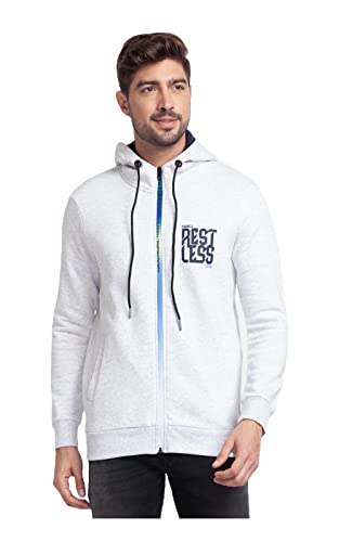 Image of Spykar Men Cotton Hooded Neck Sweatshirt