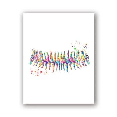 Shinering Dental Equipment Medical Posters And Prints Teeth Anatomy Watercolor Art Picture Canvas Painting Dentist Gift Clinic Wall Decor A10 60X80cm Unframed