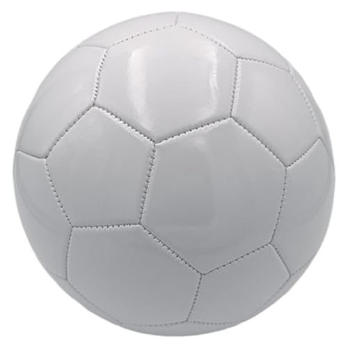 Nuiorfty Soccer Ball Size 5 White PVC Soccerball for DIY Painting/Autograph Water & Stain Resistant Anti-Leak Soccer Ball for Training Competition
