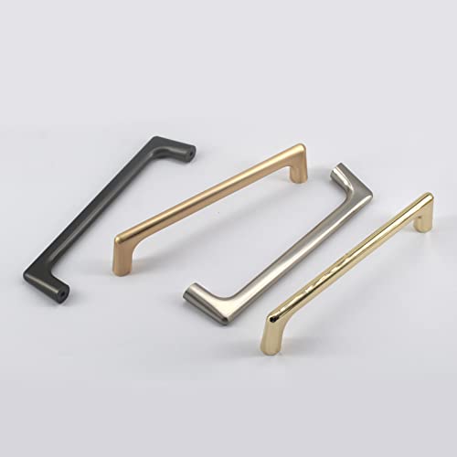 Zerniple 128mm Golden Handle Pull Solid Zinc Alloy Drawer Wardrobe Handle Pull Kitchen Cabinet Handle Cupboard Knobs (4 Pieces) - Image 4