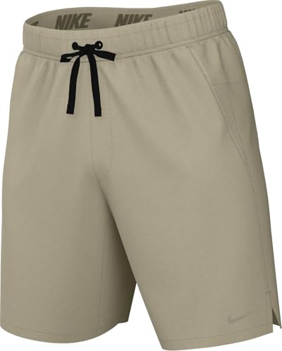 Nike Unlimited Vielseitige Dri-Fit Herrenshorts Ohne Futter (Ca. 18 cm), Desert Khaki/Black/Desert Khaki, DV9340-251, M