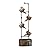 Alpine Corporation MCC536 Outdoor Floor Spout and Watering Cans Fountain, Rustic Tiered Garden Fountain 60", Rustic Silver