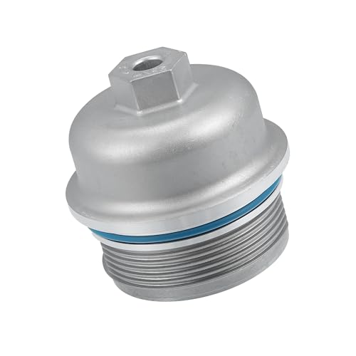 RATCHROLL Engine Oil Filter Housing Cover Cap 12583470 for Chevrolet Camaro 3.6L 2010-2015 Metal Silver Tone Replacement Car Parts