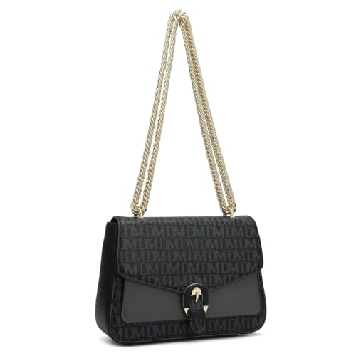 Image of Da Milano Women's Leather Shoulder Bag - Black