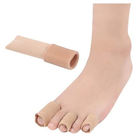 Fiber Gel Toe Pads Toe Finger Protectors High Heel Squeeze Covers Trim to Fit Finger Splitters Corns Blisters Calluses Horseshoes to Relieve Friction Pain 2 Size Cover