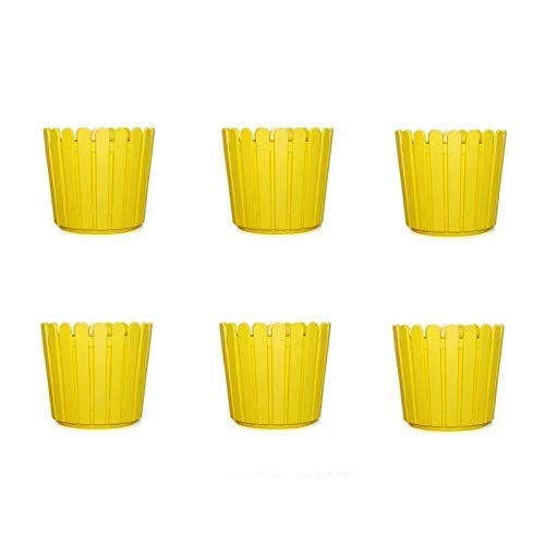 Wonderland Round Fence Plastic pots (Set of 6) (Yellow) (B088ZKTV3L) Amazon Price History, Amazon Price Tracker