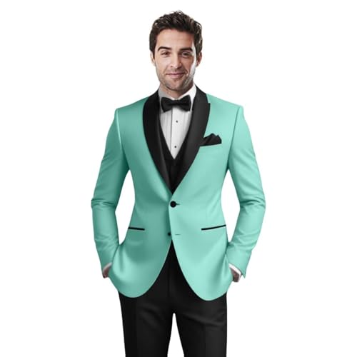 SAROULU Men Suits 3 Piece Slim Fit Suits for Men Party Wear Wedding Groomsmen Dinner Prom Suits3