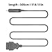 Vehicle Obdii Connector, Vehicle ECU Emergency Power Cable, Car Adapter Cigarette Lighter Extension Cable 118.11 inches