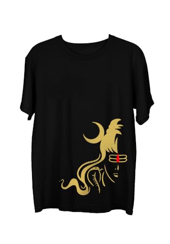 Image of Wear Your Opinion Men's S to 5XL Premium Combed Cotton Printed Half Sleeve T-Shirt (Design: Grunge Shiva)