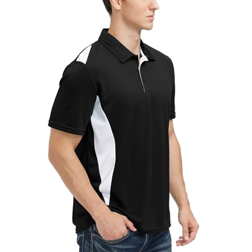 MOHEEN Men's Moisture-Wicking Golf Polo Shirts - Sun Protection Dry Fit M-7XL2