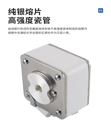 Fusible rapide 500V pour protection industrielle haute puissance RST10 1400A - 4