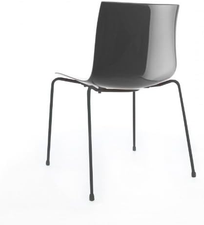 Arper Catifa 46 0251 Chair Bicoloured Frame Black white/black/seat shell glossy/inside matt/frame black matt V39