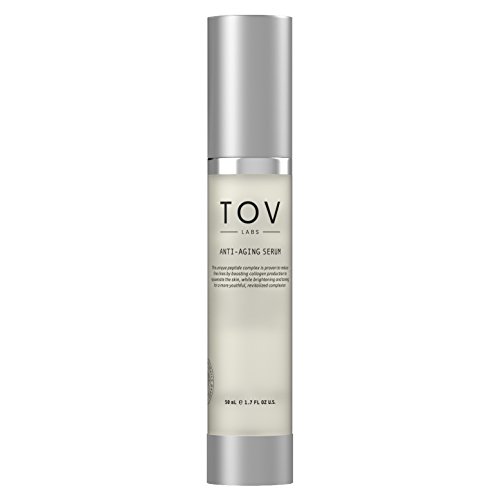 TOV LABS Anti Aging Serum. Peptide Complexes Reduce and Prevent Fine Lines. Intense Hydration and Locks In Moisture. Non Greasy (50ml), Vegan