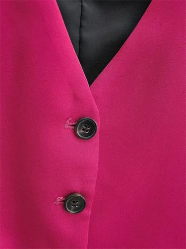 V-Neck Single Breasted Suit Vest Women Slim Short Fashion Sleeveless Vest4