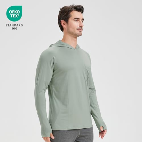 netdraw Men's Bamboo Viscose Performance Hoodie with Pocket UPF 50+ Long Sleeve Lightweight Hiking Athletic Sun Shirt2
