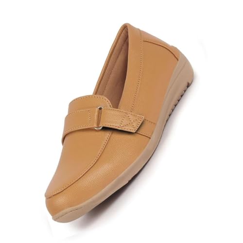 Image of FAUSTO Women's Comfortable Formal Adjustable Strap Hook and Loop Slip On Shoes|Party Shoe|Office Shoe