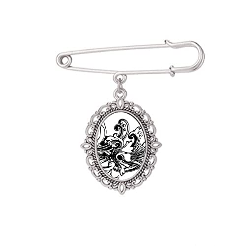 Broche baroque moderne pour ajuster une robe ou un châle