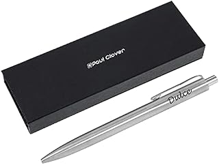 Personalised Engraved Premium Stainless Steel Ballpoint Pen with Black Ink in a Classy Gift Box, Customised Present, Gifts for Christmas, Gifts for Men and Women - Enter Your Custom Engraving