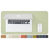 Compact Cork Desk Mat - Small Dual-Sided Desk Pad for Office and Home - Desk Organization and Accessories - Ideal for Large Mouse Pad and Small Desk Mats on Top of Desks(Light Green,60cmx 30cm)