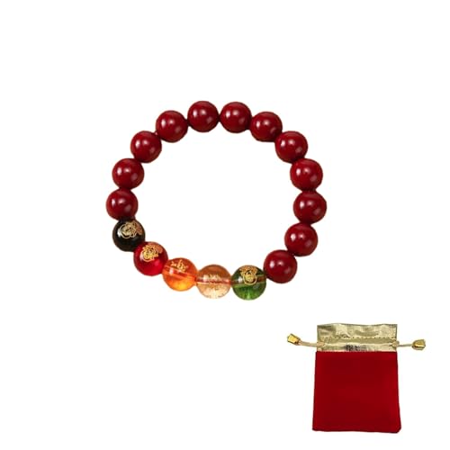 Bracelet Feng Shui pas cher perles de cinabre rouge bijoux cadeaux chance