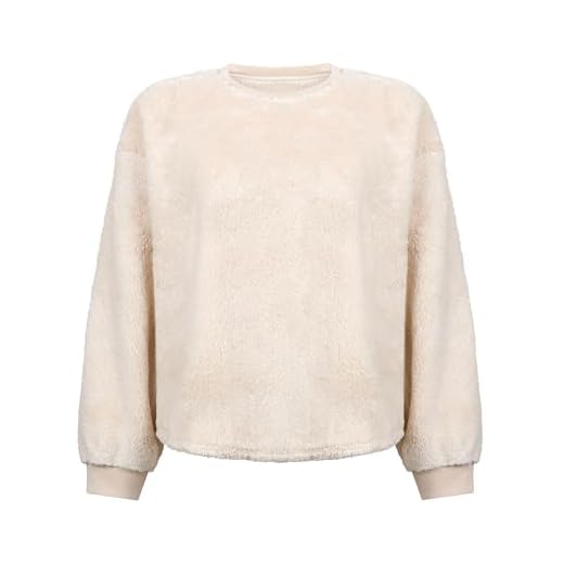Hunkemöller Langärmeliges Fluffy-Fleece-Top - Gray Morn - XL