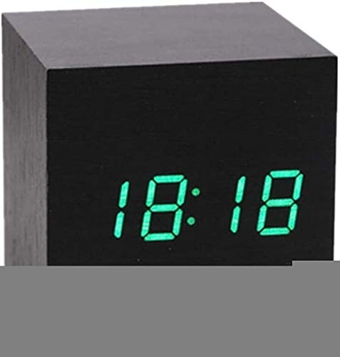 Wanduhr Wecker Digitale Uhren Bettwäsche Takt Digital Radio Wecker Licht Wecker Waker (Color : Black 1)