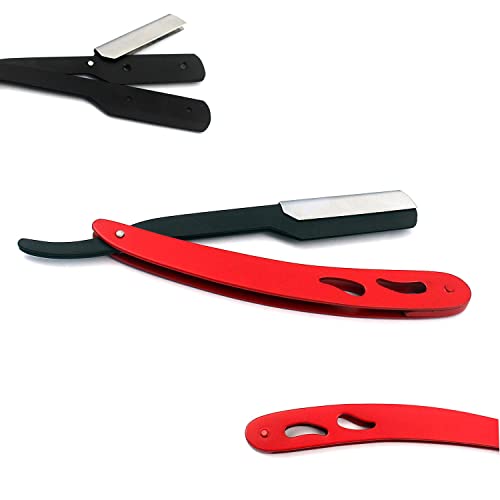 AAPROTOOLS SHAVING RAZOR STRAIGHT EDGE BARBERS FOLDING KNIFE NEW – BLACK/RED A+ QUALITY