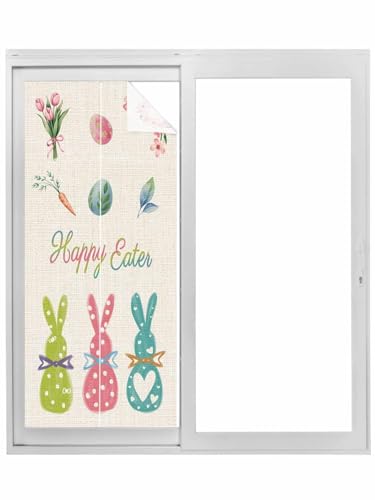 Película de privacidad para ventana Happy Easter 18x39 in multicolor miniatura 1