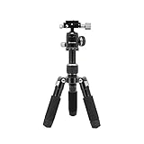 Foldio Tripod50 (Lightweight Heavy Duty Aluminum Camera Mount Portable Tripod Stand with Non Skid Feet/Compatible with iPhone, Android Phone, DSLR for YouTube Video, Photography)