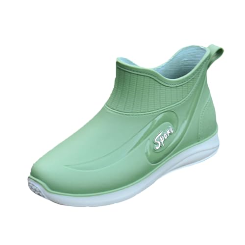 Luckywaqng Botas de lluvia para mujer, zapatos de agua, zapatos de goma, informales y modernos, para todas las actividades al aire libre, lavado de coches, cocina, no deslizantes, botas de lluvia,