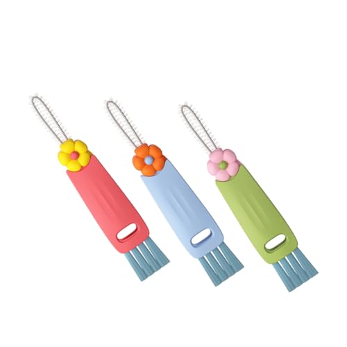 Unomor 3pcs Household Cleaning Brush Multi-Functional Groove Brush for Daily Use