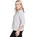 Alfred Dunner Women's Heat Set Embellished Solid Knit Top, Size L, Grey