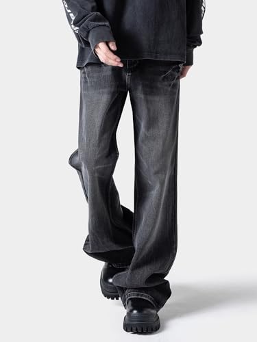 Men's Spring Summer Autumn Jeans Loose Straight American Casual Long Pants3