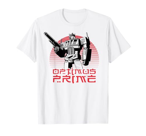 Transformers Optimus Prime T-Shirt Blanc Unisex-Adulte Coupe Classique Manche Courte Col Rond Size S