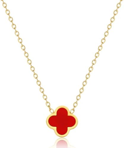 Four Leaf Clover Necklace for Women, Lucky Charm Gold Necklace | ...