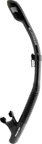 Cressi Pulse Dry Snorkels, Black/Black