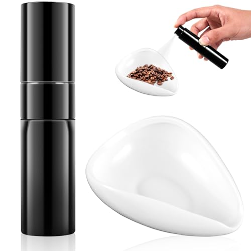 Coffee Bean Dosing Cup and Spray Bottle Set Coffee Bar Accessories Single Dose Measuring Tray Kit Coffee Bean Dosing Cup Ceramic Coffee Dosing Vessel 10ml Spray Bottle Coffee Lover Gift