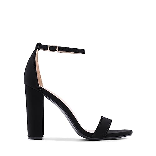 Image of DREAM PAIRS Women's Hi-Chunk High Heel Pump Sandals | High Heels, Pump Sandals, Buckle