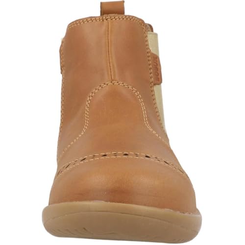Bobux Kid+ Billie Caramel Leather Boots for Kids with Rubber Sole and Easy Zip Closure2